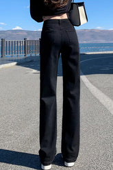 High Waist Casual Black Jeans Pants